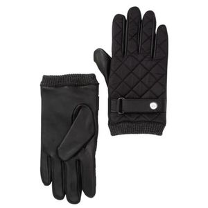 14th & Union Men's Quilted Leather Fleece Glove